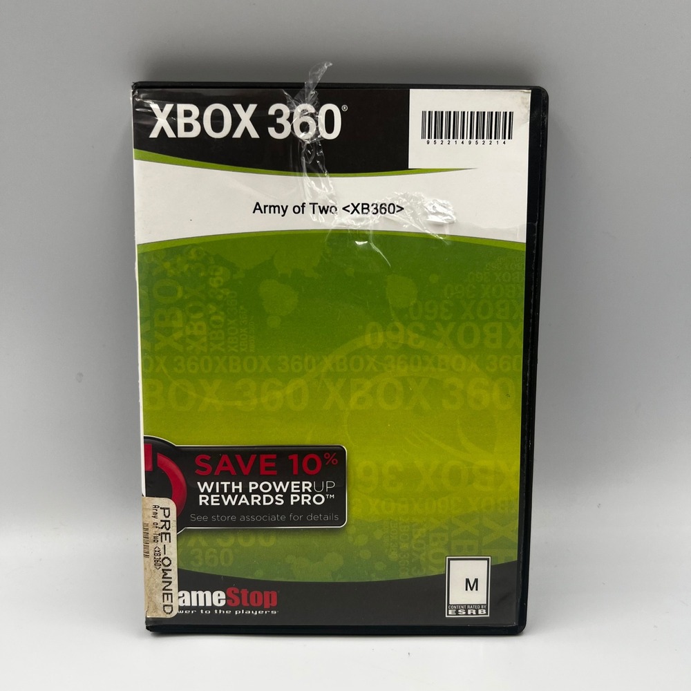 Army of Two Microsoft Xbox 360 EA Games 2008 Third Person Shooter Co-op